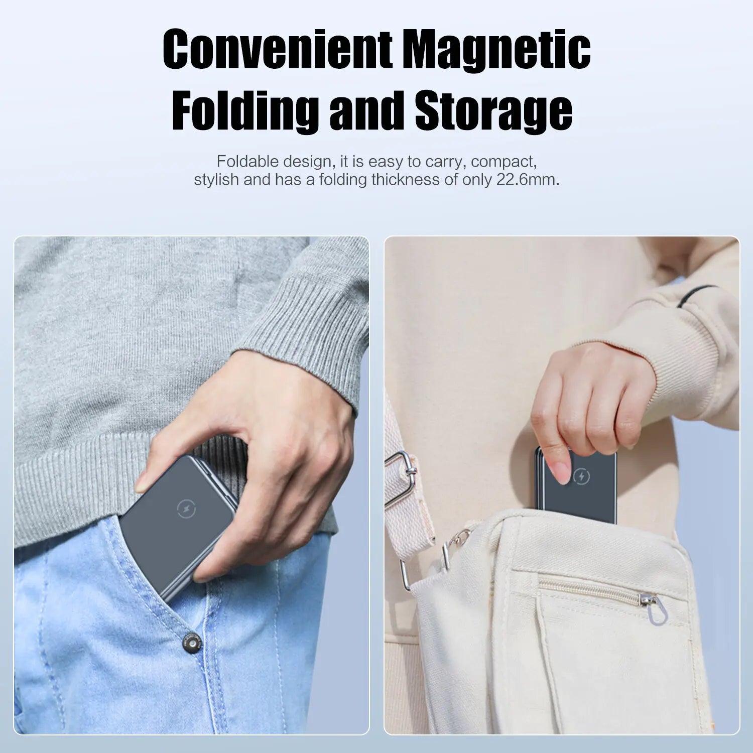 Gizmo Gadgets 30W fast charging station with convenient magnetic folding for easy storage