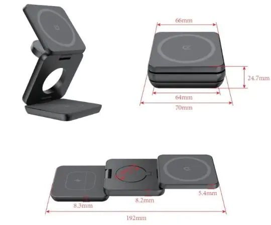 Foldable Wireless Charger 3 in 1 - Gizmo Gadgets