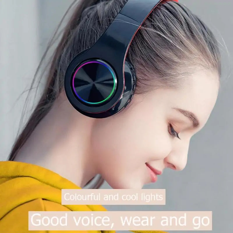 Rainbow LED Wireless Bluetooth Headphones - Gizmo Gadgets