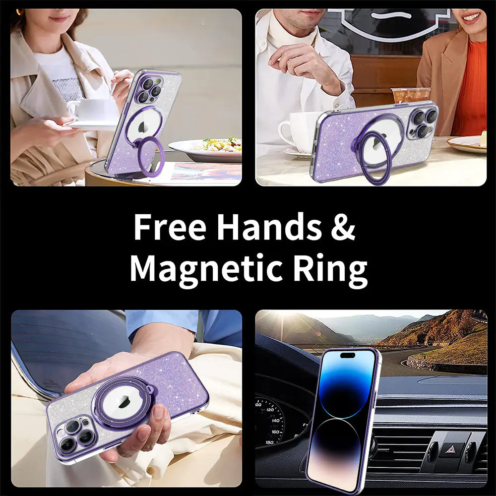 Rotating Stand Case for iPhone 15 Pro Max & 14/13 - Gizmo Gadgets