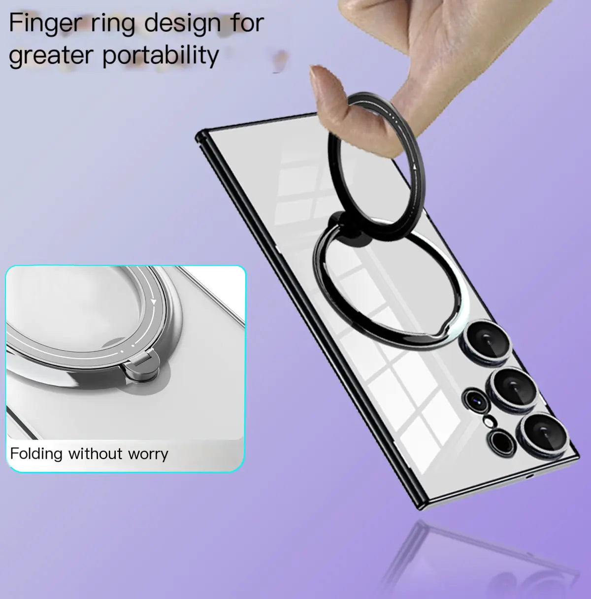 Samsung S24 Ultra Case with Magnetic Stand & Lens Film - Gizmo Gadgets
