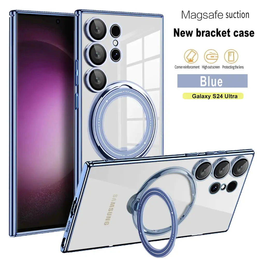 Samsung S24 Ultra Case with Magnetic Stand and Lens Film Gizmo Gadgets