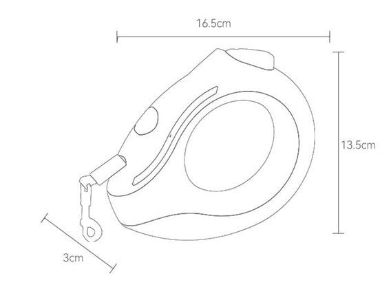 Gizmo Gadgets automatic retractable LED dog leash with ergonomic design and LED light for nighttime walks
