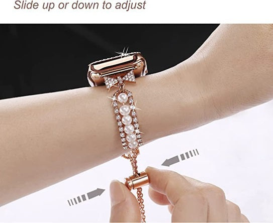 適用於 Apple Watch 的智慧手錶珍珠錶帶