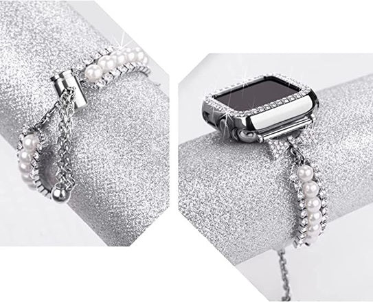 適用於 Apple Watch 的智慧手錶珍珠錶帶