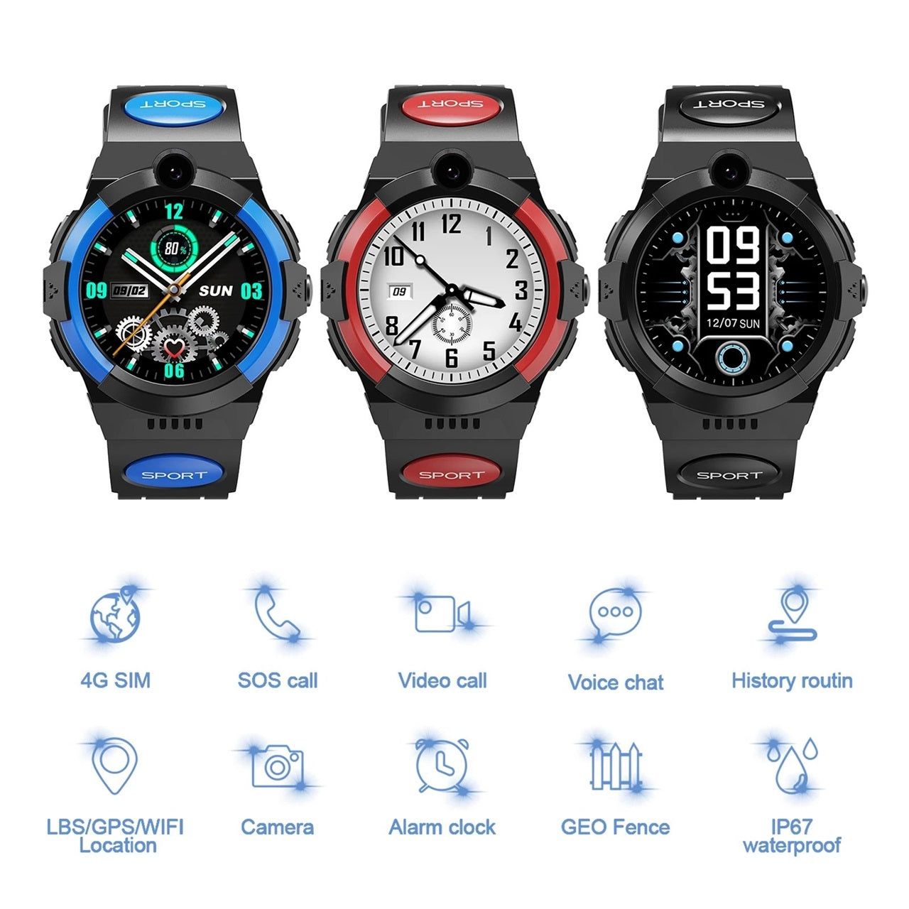 Gizmo Gadgets Children's 4G Smart Watch Waterproof with GPS, SOS call and video call features