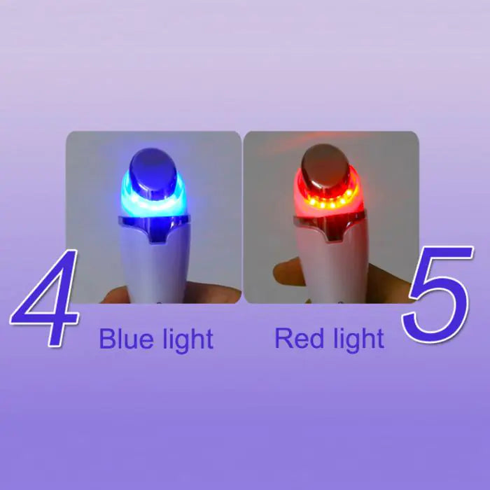 Gizmo Gadgets dark circle removal device featuring blue and red light settings for effective treatment