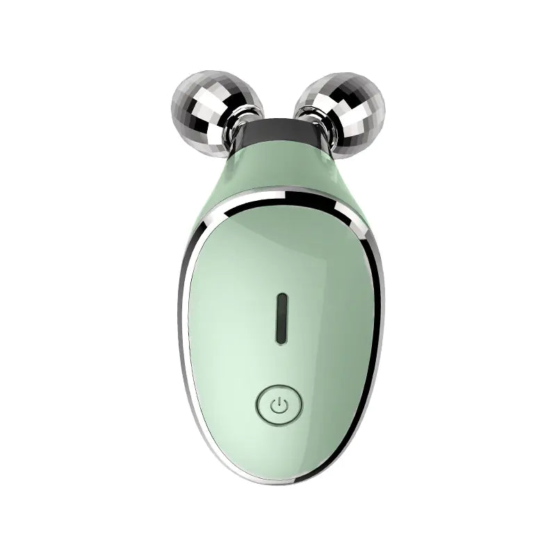 Gizmo Gadgets electric facial massage roller in mint green with silver massage heads for skincare routine