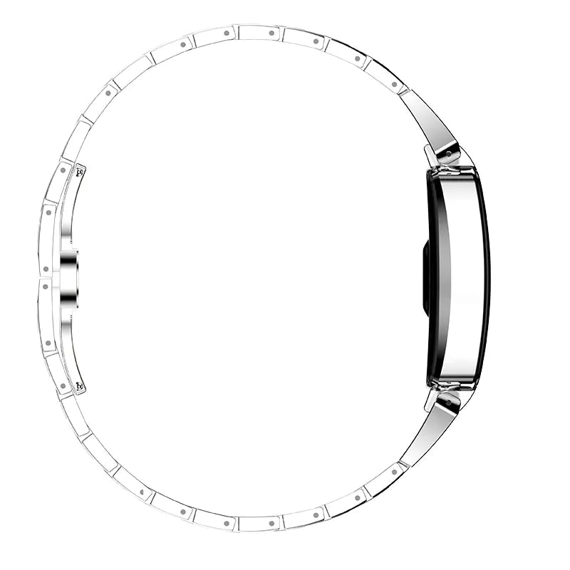 Gizmo Gadgets heart rate monitor smart watch with a sleek steel band and modern design