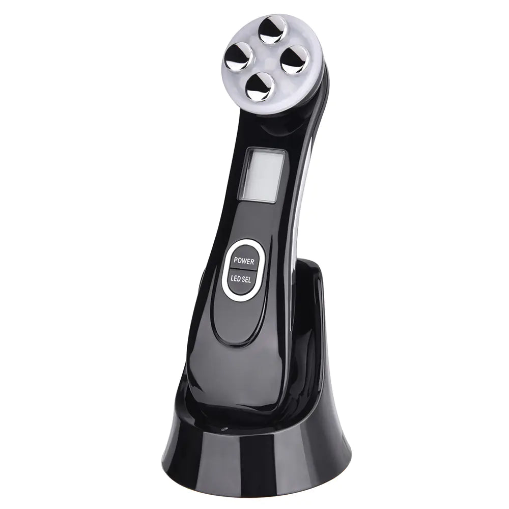 Gizmo Gadgets Ion import beauty device in sleek black design for skin rejuvenation and treatment
