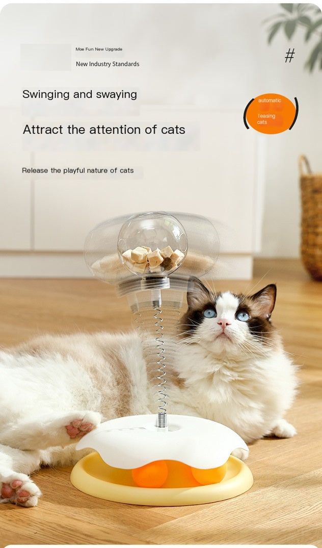 Gizmo Gadgets leaky ball cat toy with swinging design to attract cats and encourage playful behavior