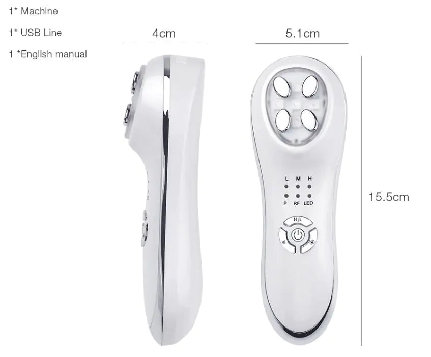 Gizmo Gadgets LED Photon Beauty Device with user-friendly controls and dimensions for skincare enthusiasts