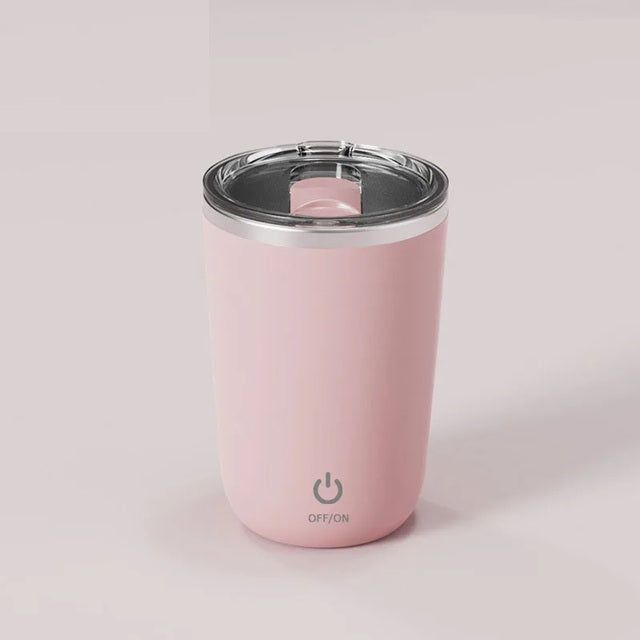 Pink Magnetic Coffee Mug with a sleek design and easy-to-use on/off feature