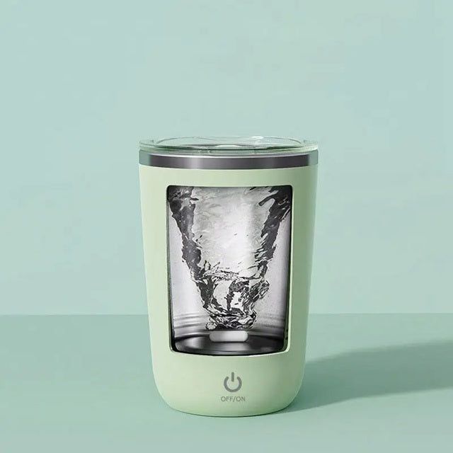 Gizmo Gadgets Magnetic Coffee Mug with a Transparent Design and Automatic Stirring Feature