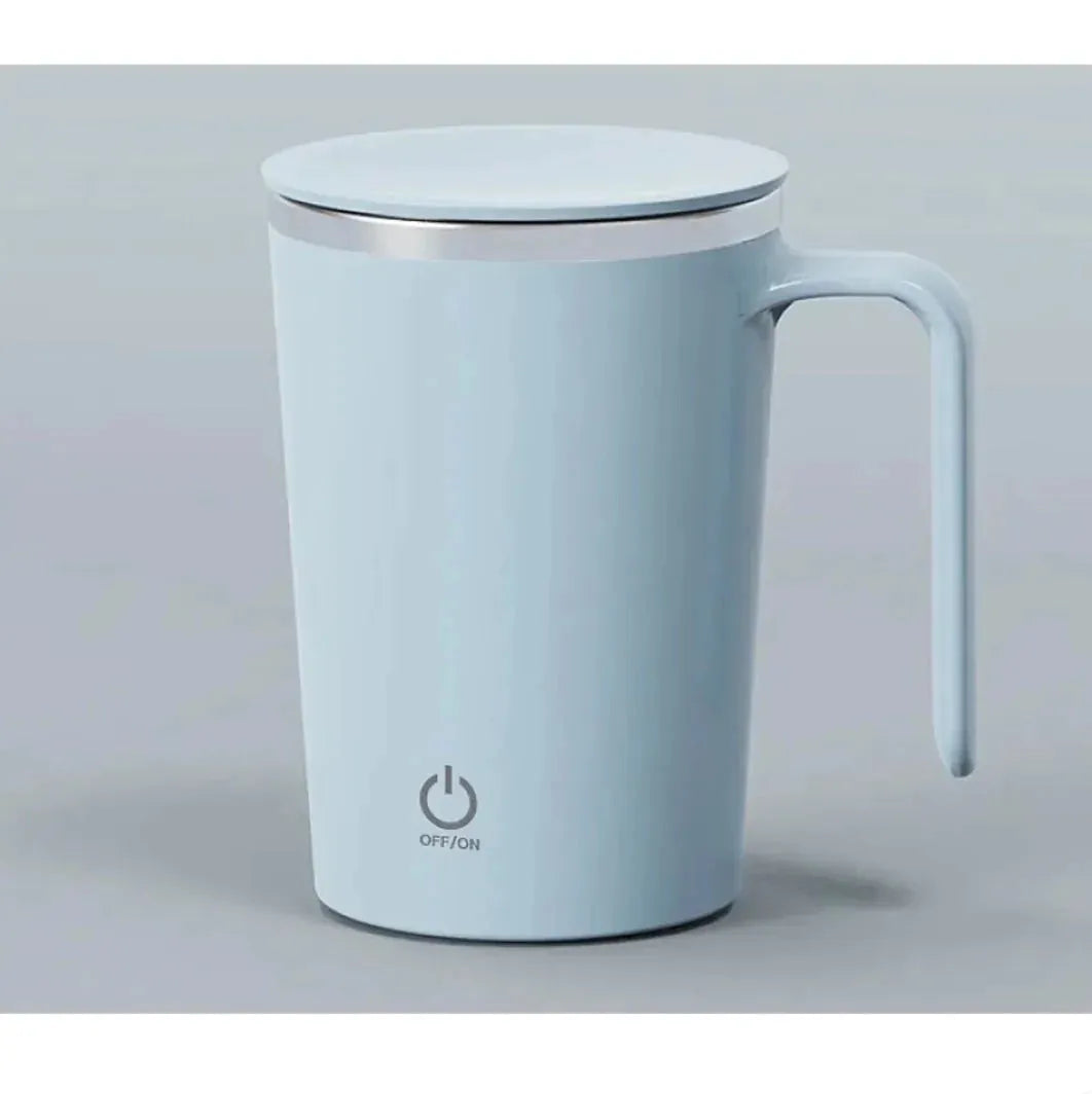 Gizmo Gadgets Magnetic coffee mug with handle in light blue, perfect for keeping beverages warm