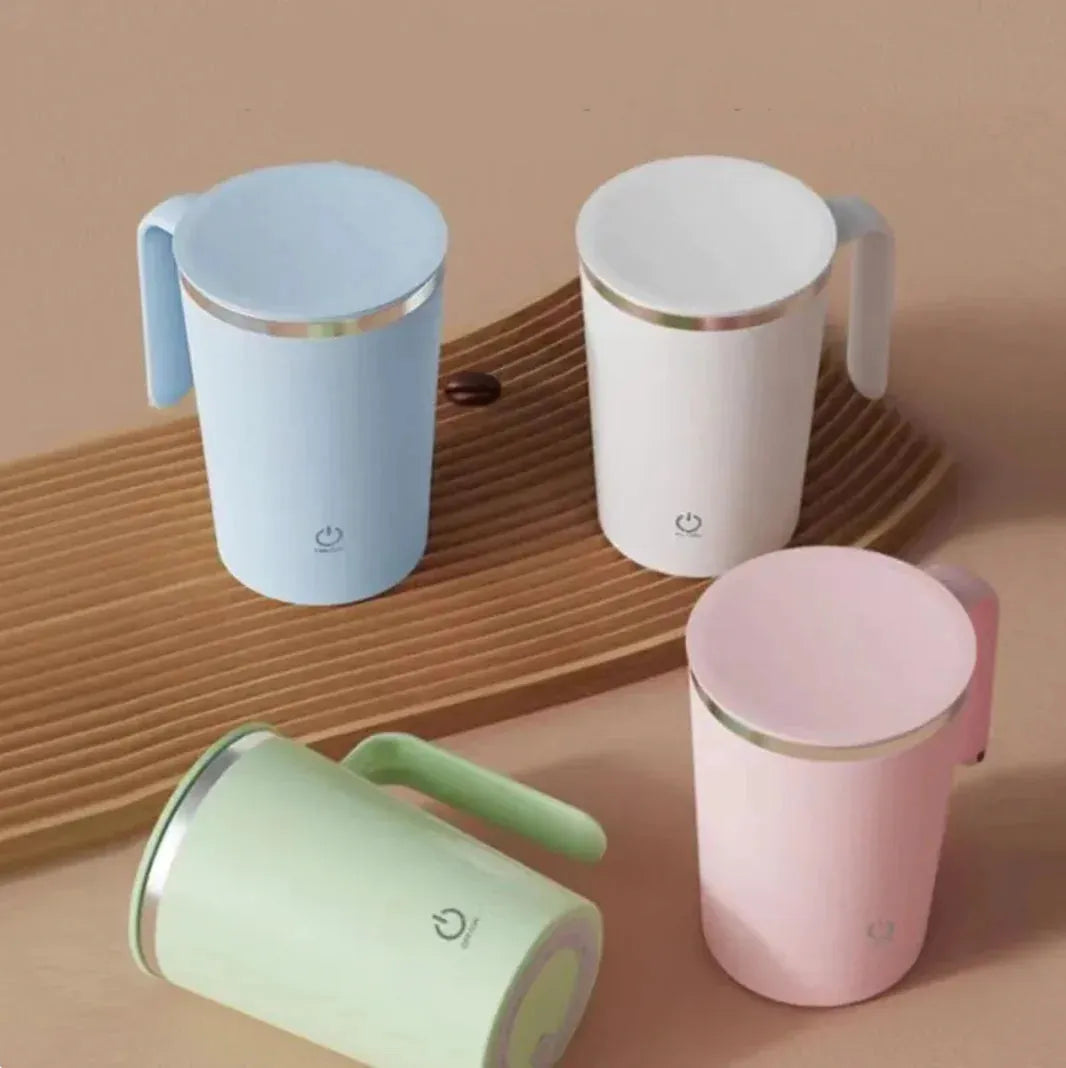 Stylish Magnetic coffee mug with handle in pastel colors for easy grip and modern design
