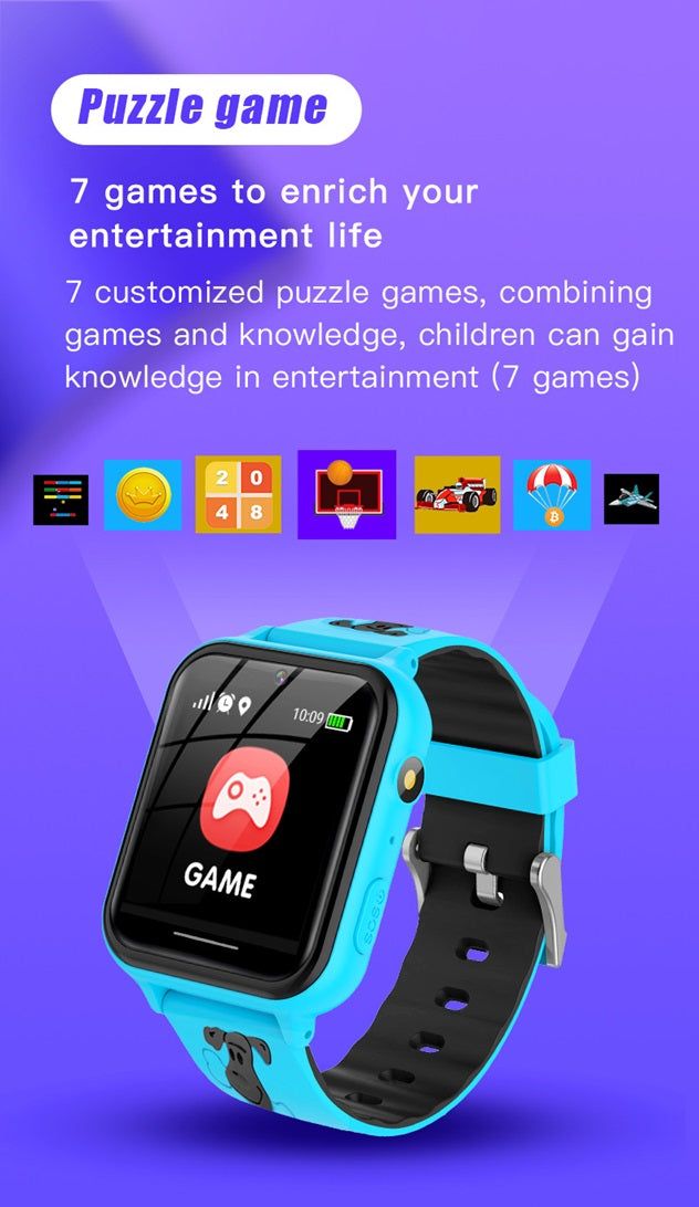 Gizmo Gadgets Multilingual Childrens Smart Watch with 7 Interactive Puzzle Games for Learning and Fun