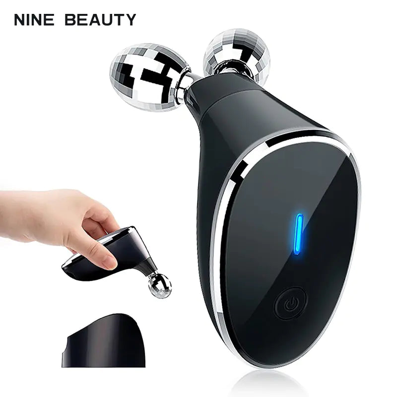 Gizmo Gadgets electric facial massage roller with dual heads for rejuvenating skincare treatment