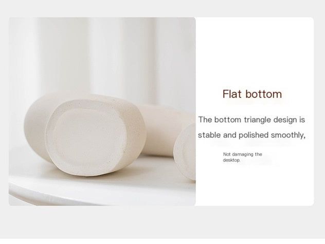 Nordic ceramic vase decor with a flat bottom design for stability and a polished finish