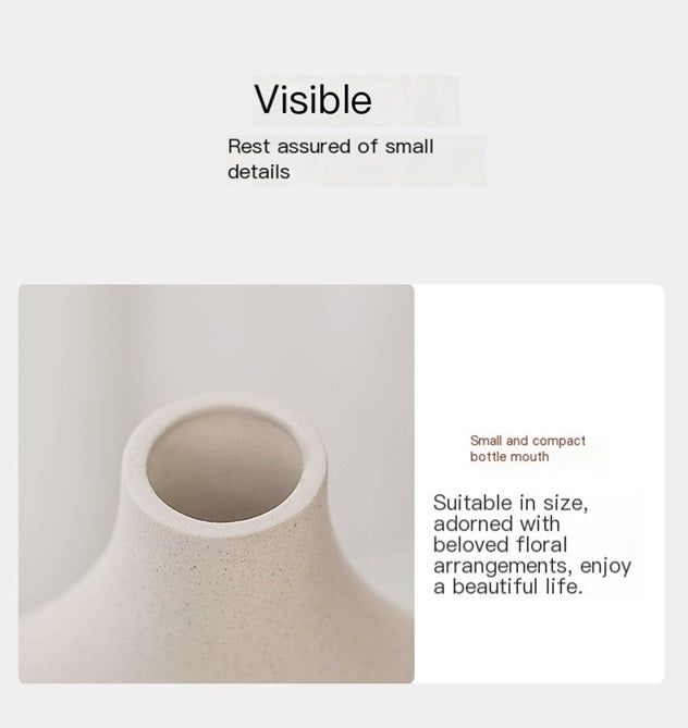 Nordic ceramic vase decor in a minimalist design, perfect for small floral arrangements