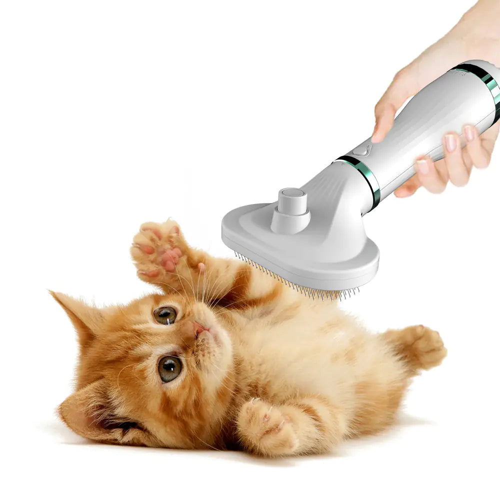 Gizmo Gadgets pet grooming hair dryer with brush attachment for drying and grooming pets efficiently