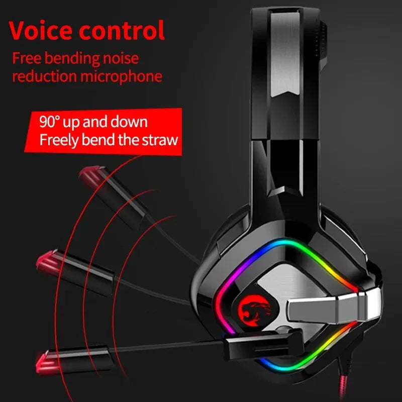 Gizmo Gadgets PS4 gaming headset 4D sound with adjustable RGB lighting and noise-cancelling microphone