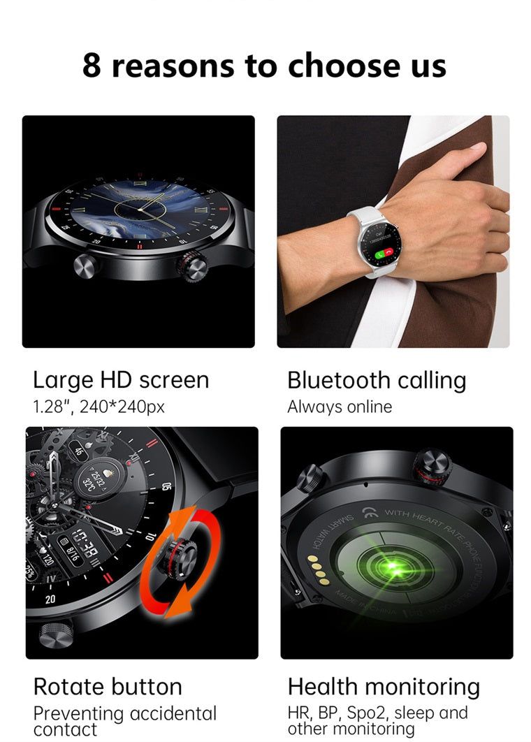 Gizmo Gadgets QW33 smart watch with pedometer featuring a large HD screen and health monitoring