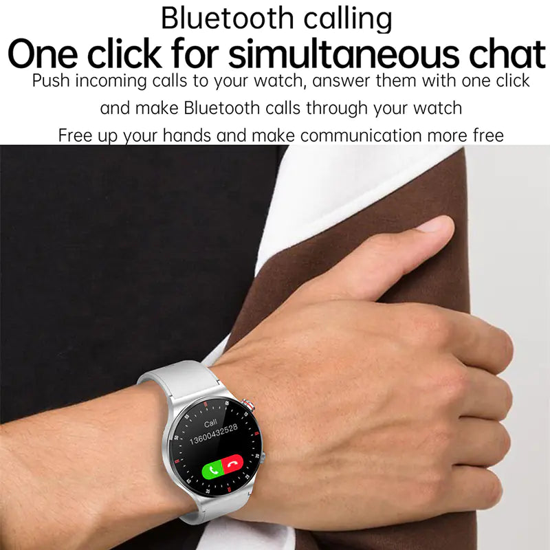 QW33 smart watch with pedometer showcasing Bluetooth calling feature for hands-free communication