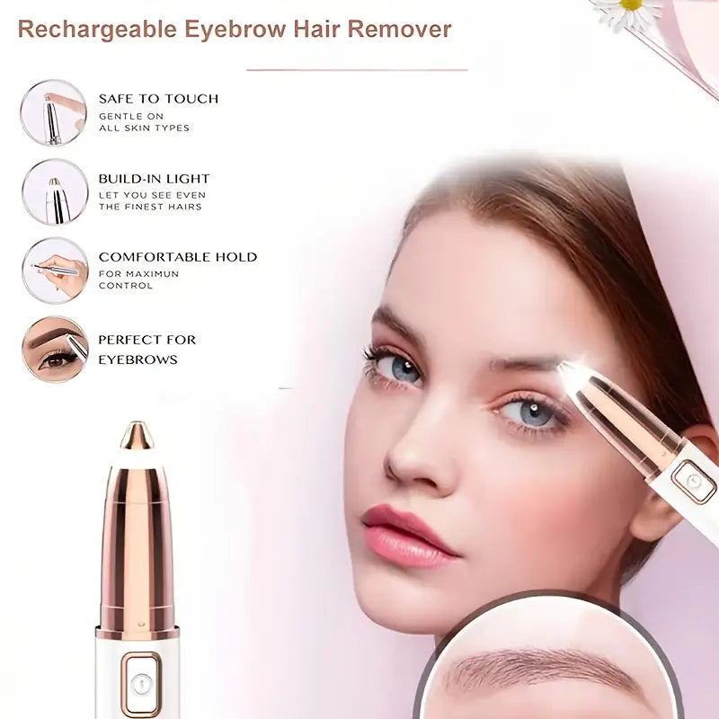 Gizmo Gadgets rechargeable painless eyebrow hair remover designed for gentle and comfortable use