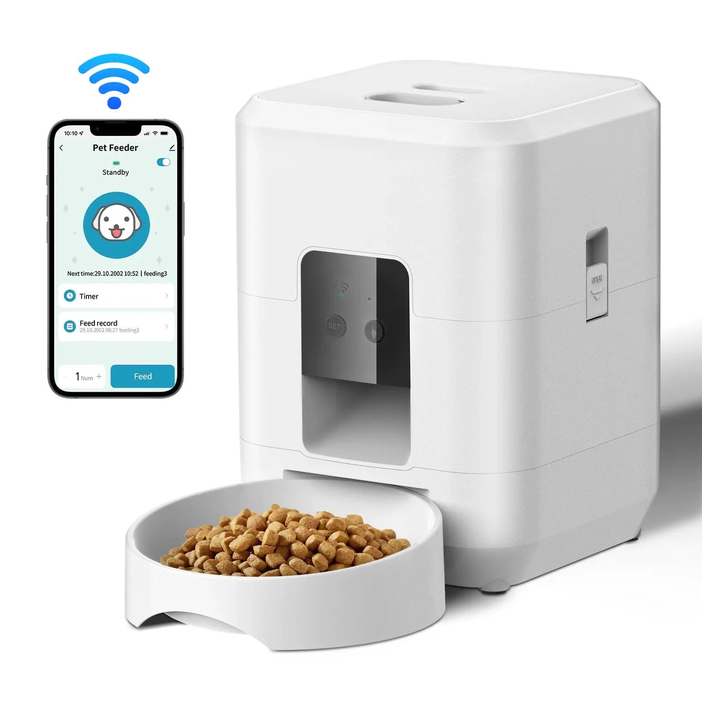 Gizmo Gadgets smart pet food dispenser with app control and timer for easy feeding