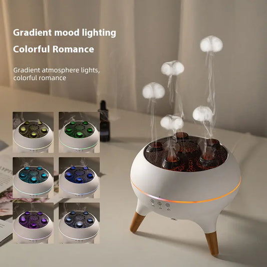 Gizmo Gadgets ultrasonic jellyfish humidifier with gradient mood lighting and colorful design