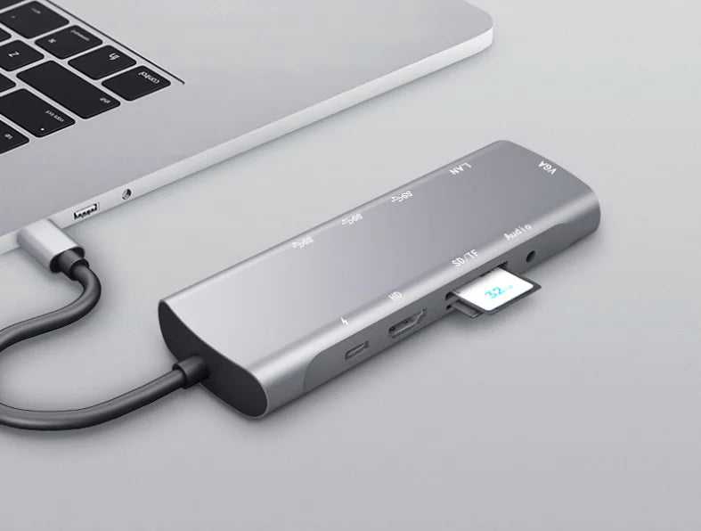 適用於華為和蘋果的十合一 USB C 集線器轉接器