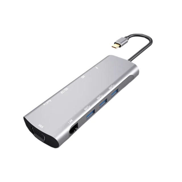 適用於華為和蘋果的十合一 USB C 集線器轉接器