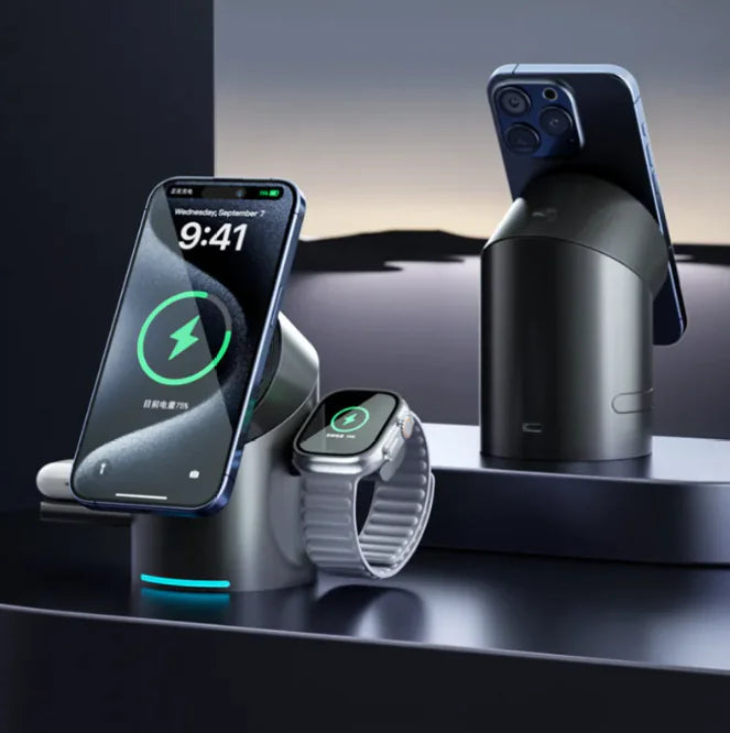 3-In-1 Magnetic Wireless Charger - Gizmo Gadgets