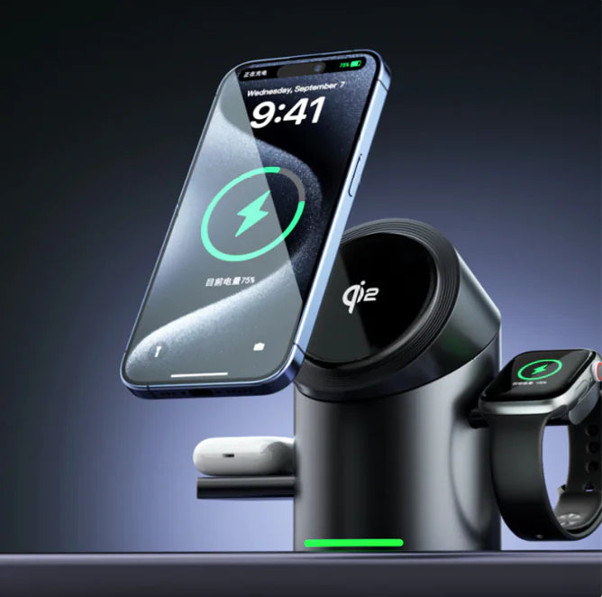 3-In-1 Magnetic Wireless Charger - Gizmo Gadgets
