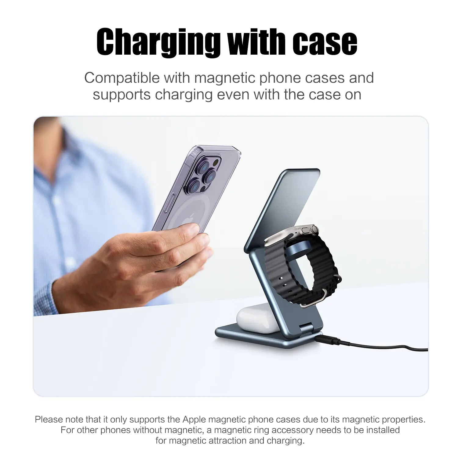 30W Magnetic Wireless Charger 3-in-1 - Gizmo Gadgets