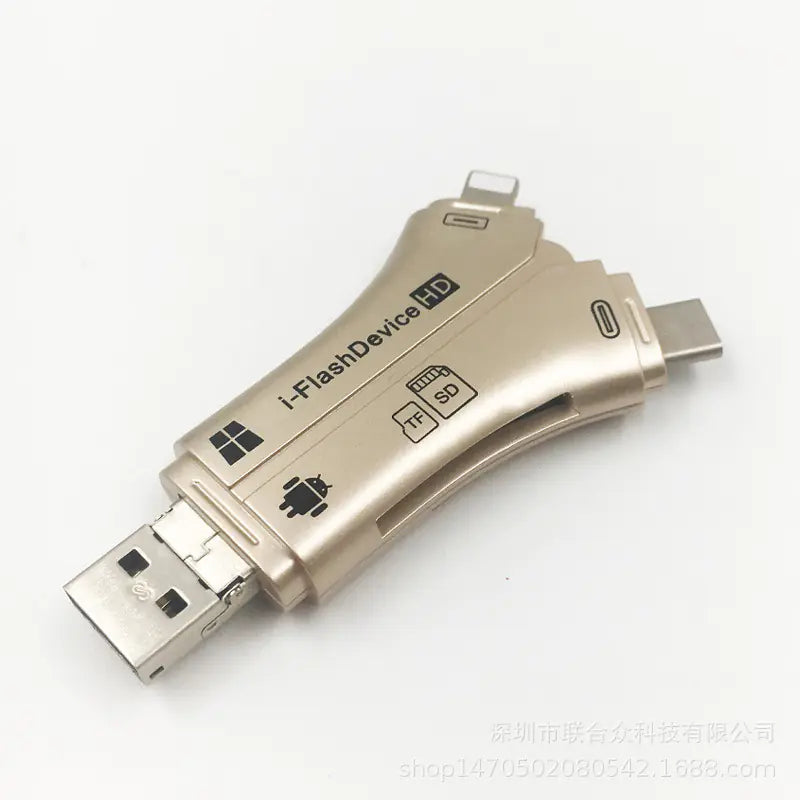 適用於 Apple 裝置的四合一 OTG 讀卡機
