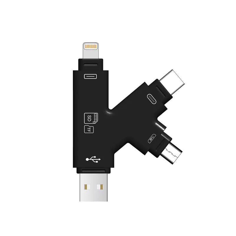 適用於 Apple 裝置的四合一 OTG 讀卡機