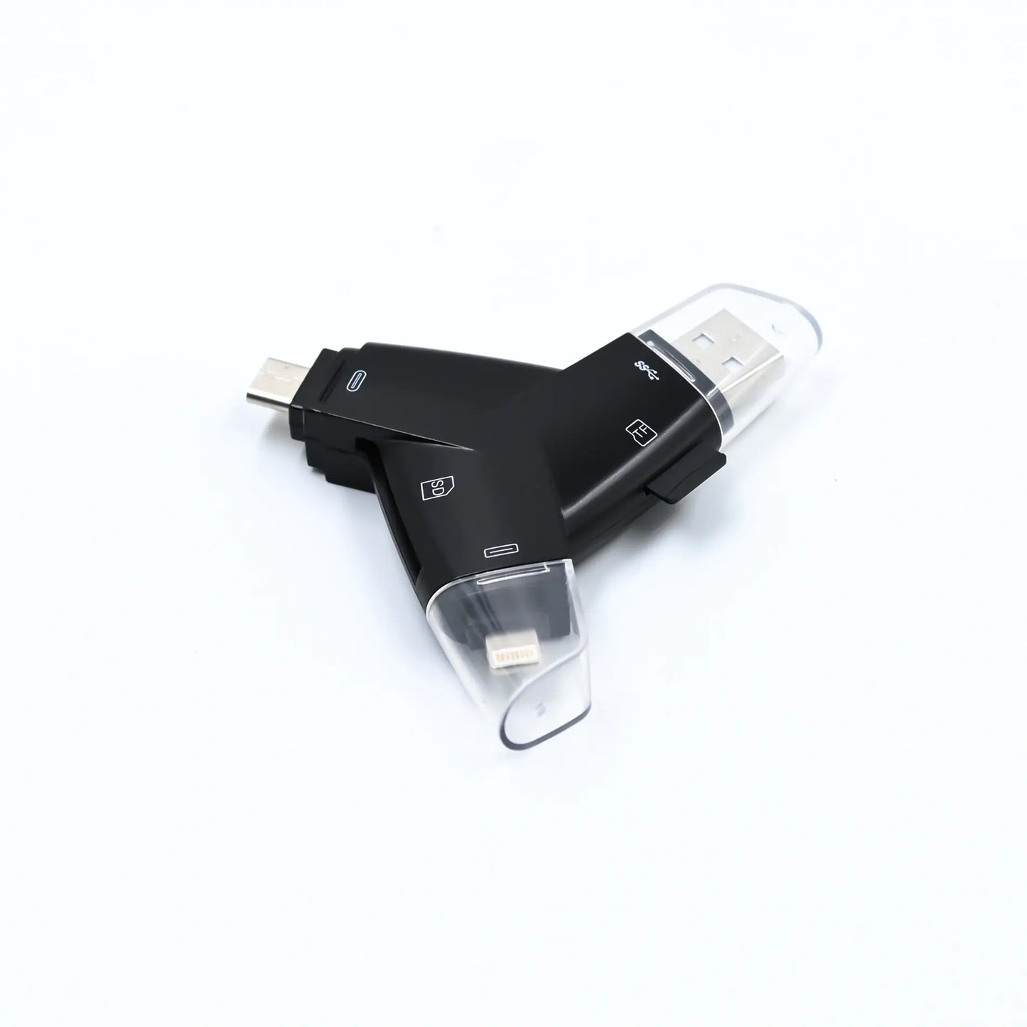 適用於 Apple 裝置的四合一 OTG 讀卡機
