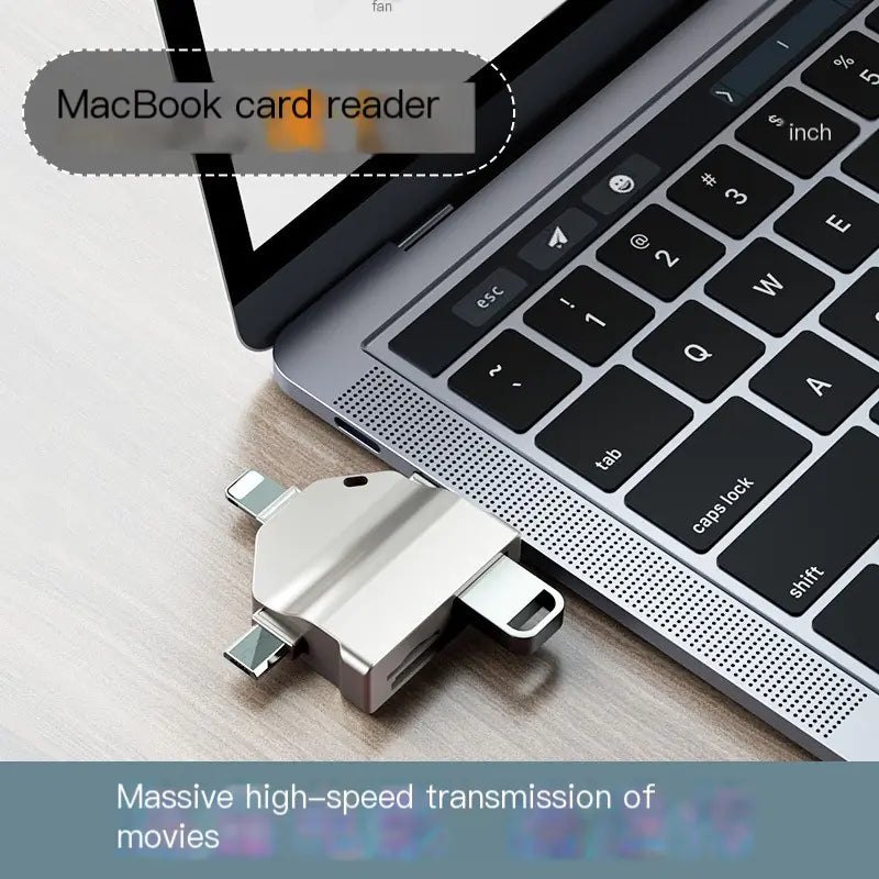適用於 USB、手機和電腦的七合一 OTG 讀卡機