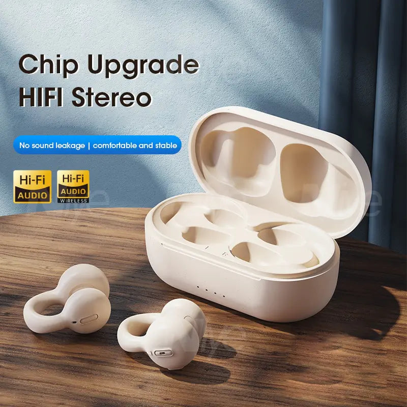 Bone Conduction Wireless Bluetooth Ear-Clip Earbuds - Gizmo Gadgets