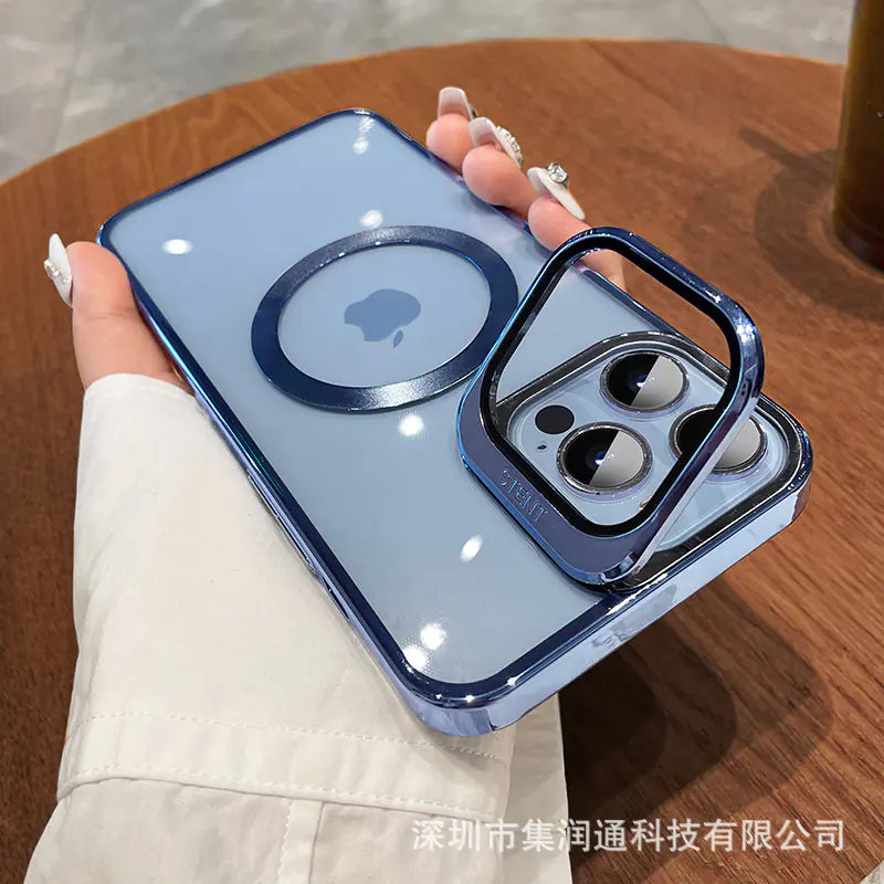 適用於 iPhone 15 Pro Max 的磁性硬殼（附支架）