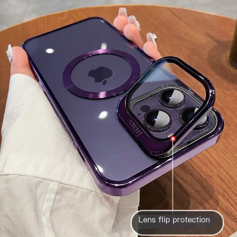 適用於 iPhone 15 Pro Max 的磁性硬殼（附支架）
