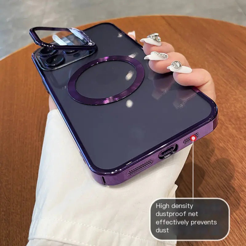 適用於 iPhone 15 Pro Max 的磁性硬殼（附支架）