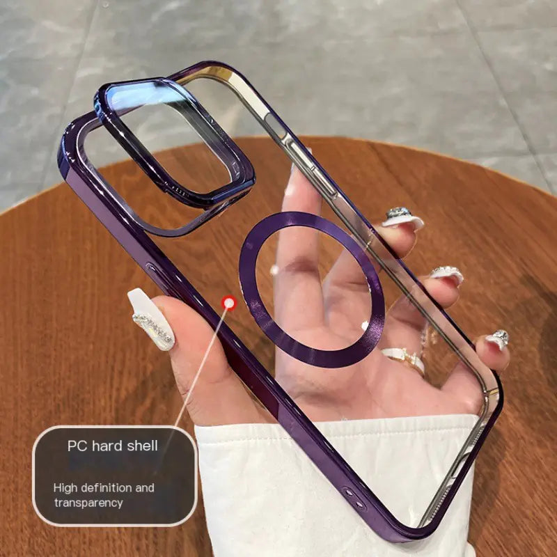 適用於 iPhone 15 Pro Max 的磁性硬殼（附支架）