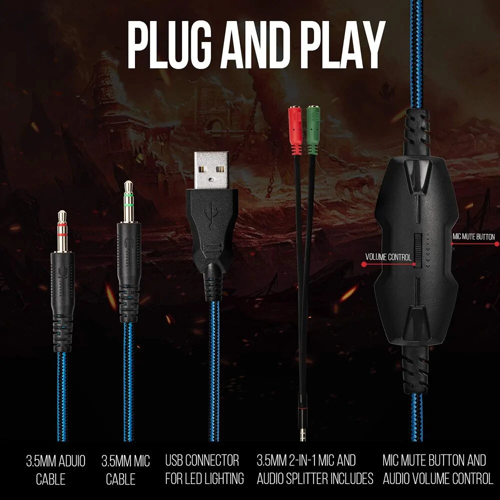 PS4 Gaming Headphone 4D Stereo - Gizmo Gadgets