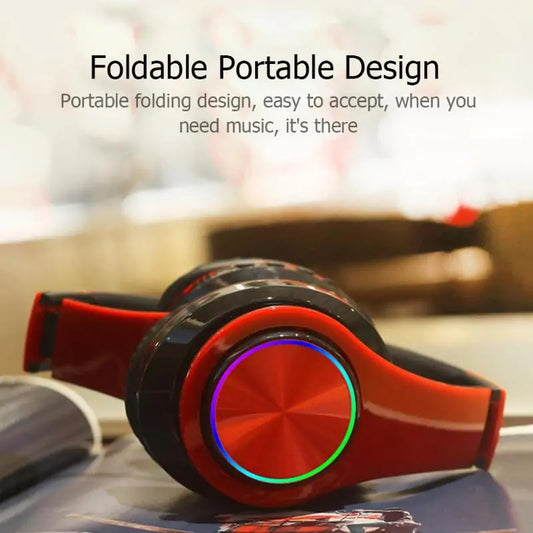 Rainbow LED Wireless Bluetooth Headphones - Gizmo Gadgets
