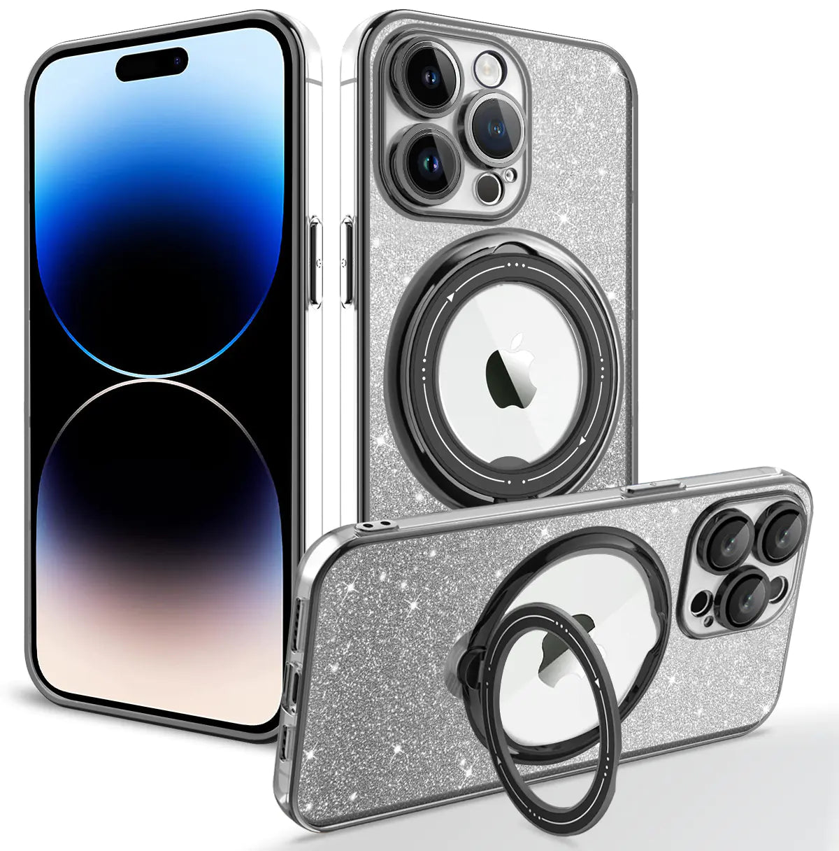 適用於 iPhone 15 Pro Max &amp; 14/13 的旋轉支架保護殼