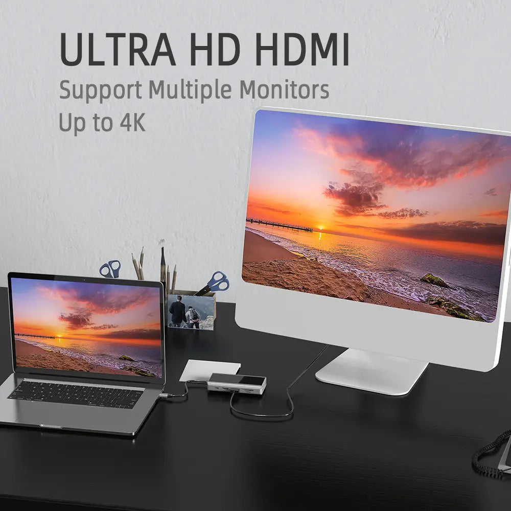 附雙 HDMI 的 Type-C 擴充座 USB 集線器轉接器
