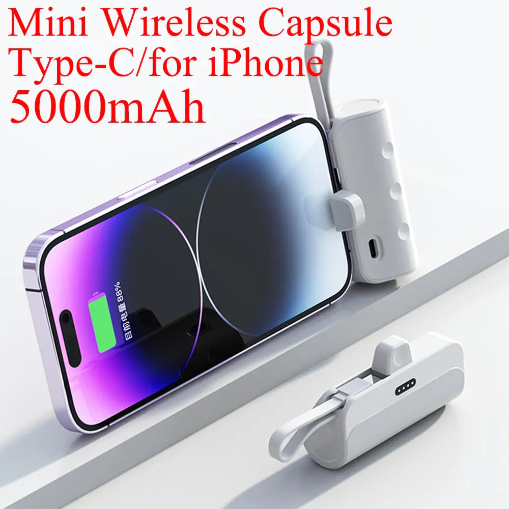 Wireless Capsule Mini Power Bank - Gizmo Gadgets